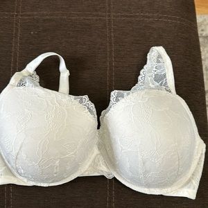 Torrid push up plunge white lace bra